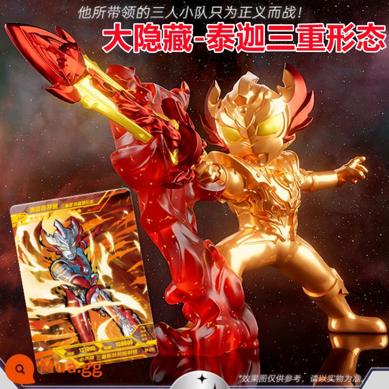 Thẻ bài chính hãng Ultraman Heroes Tập Hợp Mini Búp Bê Cao Su Phiên Bản thứ 5 4 Thế Hệ Thứ Ba Mù Hộp Saga Serodi XP - Búp bê cao su 3 quả bom + thẻ XP [Big Hidden Taiga]