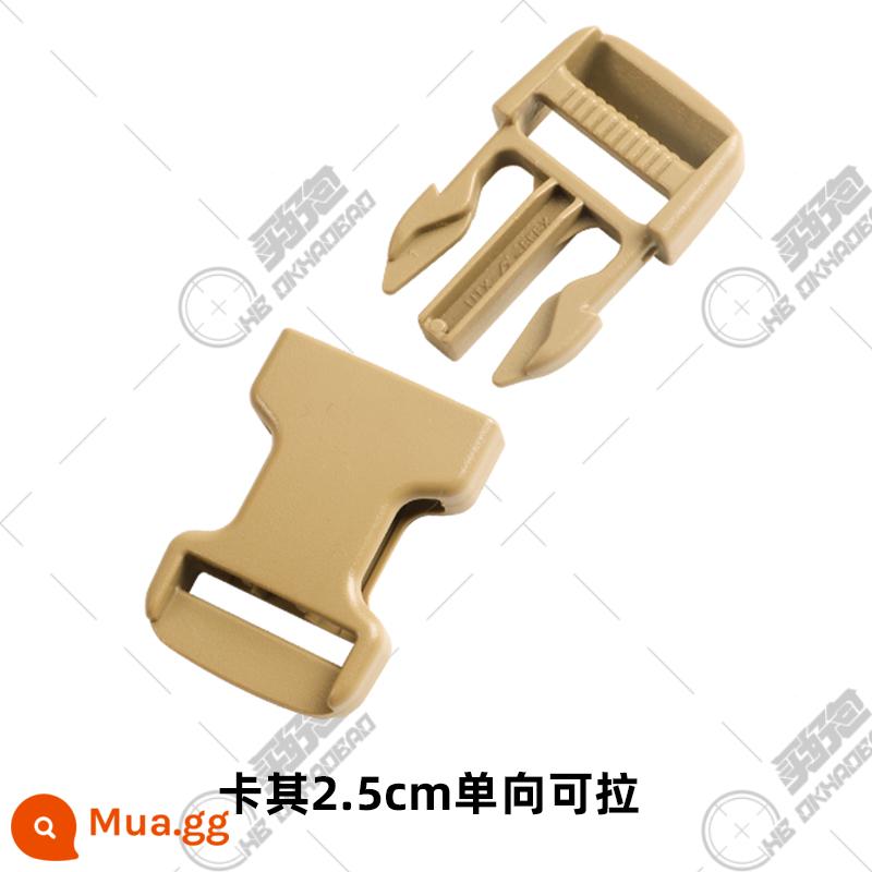 UTX Donauf khóa ba lô phụ kiện UTX khóa Donauf khóa tháo nhanh khóa ổ cắm dây đeo ba lô ổ cắm - Kaki 2.5cm thích hợp kéo 1 chiều