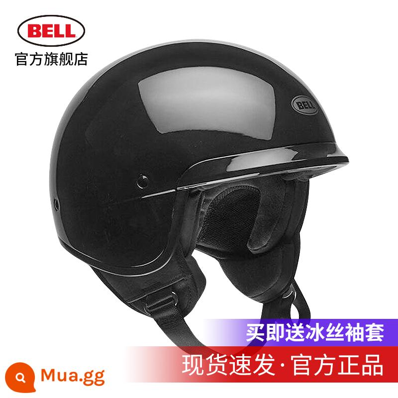 Chuông Sợi Carbon Mũ Retro Harley Đầu Máy Đầu Máy Nam Nữ Mùa Hè Đi Mũ Bảo Hiểm Nửa Bốn Mùa Đa Năng Chuông - BELL SCOUT AIR SF đen bóng Sẵn có trong kho và giao hàng trong vài giây