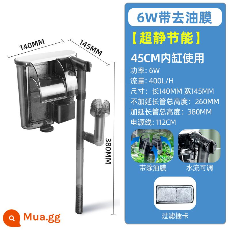 Lọc bể cá lọc nước tuần hoàn bơm oxy Tất cả bể cá nhỏ treo tường thác nước nhỏ 3 trong 1 - 6W với khả năng loại bỏ màng dầu (cực kỳ yên tĩnh và tiết kiệm năng lượng) cho xi lanh trong 45CM