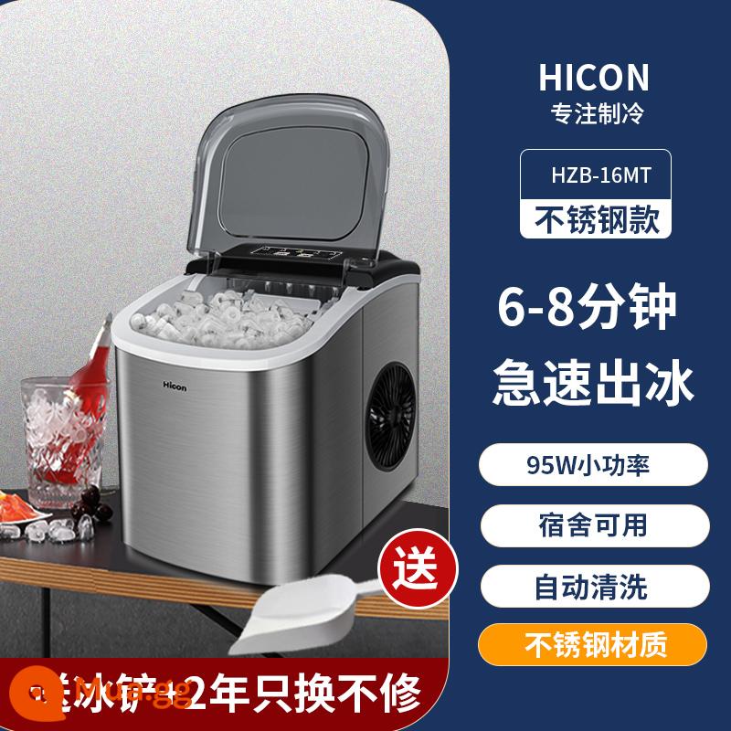 Máy làm đá Hicon Wellcome mini 15kg hộ gia đình nhỏ ký túc xá để bàn hướng dẫn sử dụng máy làm đá thương mại - Thép không gỉ - đá lớn và nhỏ - tự động làm sạch