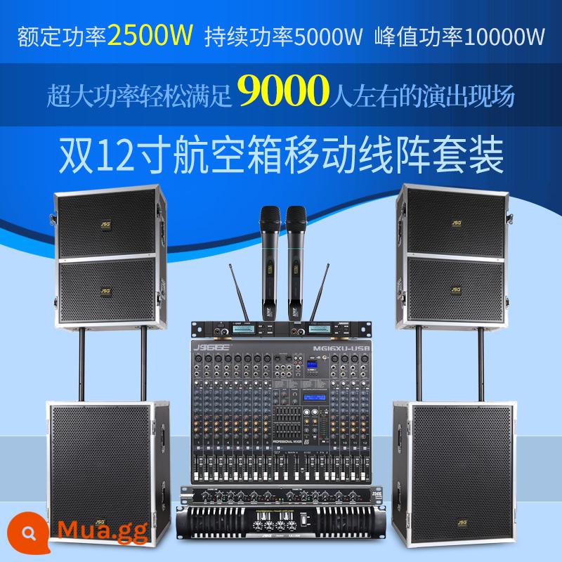 JSG Tianyin chuyên nghiệp 15-inch hiệu suất line array tần số đầy đủ sàn đám cưới hifi loa thụ động sân khấu bộ âm thanh - Bộ mảng đường di động vỏ máy bay kép 12 inch