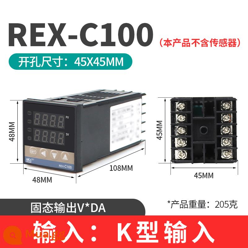 REX-C100 REX-C400 REX-C700 Bộ điều khiển nhiệt độ thông minh REX-C900 Bộ điều nhiệt Bộ điều nhiệt - C100[Đầu ra trạng thái rắn đầu vào loại K] V*DA