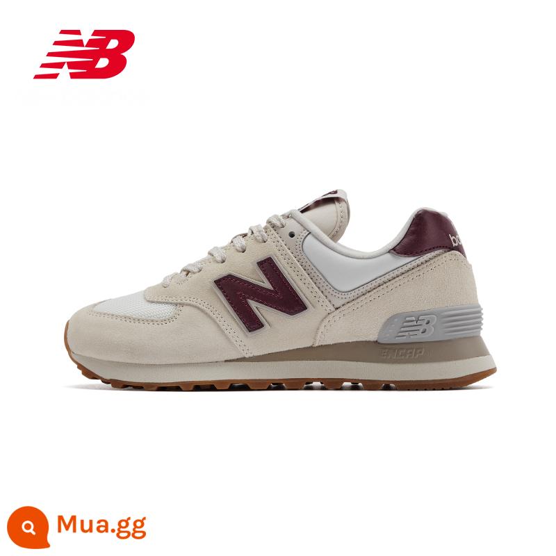 New Balance NB chính hãng giày chạy bộ thể thao và giải trí phong cách retro cổ điển đích thực dành cho nữ WL574RCF - WL574RCF trắng nhạt