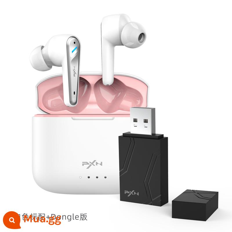 Tai nghe chơi game in-ear PXN Lai Shida X2 Máy tính chơi game di động PS4PS5 Bluetooth giảm tiếng ồn không chậm trễ - Phiên bản Dongle-màu trắng