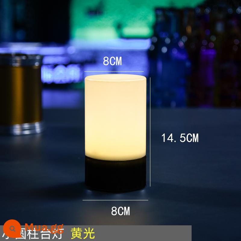 Đèn bàn bar có thể sạc lại kiểu cũ đèn bàn led bar kịch bản giết chết bầu không khí ánh sáng ban đêm số dịch vụ đèn bữa ăn rõ ràng đèn bàn bar - Đèn bàn hình trụ nhỏ ánh sáng vàng