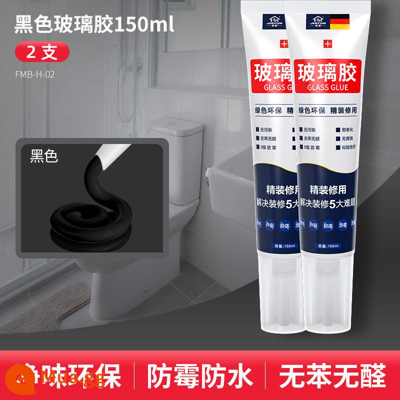 Keo dán kính chống thấm nước và chống nấm mốc nhà bếp và phòng tắm dán cạnh keo silicone keo làm đẹp mạnh keo trong suốt cấu trúc niêm phong nhà vệ sinh keo tạo tác - Loại chống nấm mốc cấp 0★Loại bóp bằng tay-Đen*2