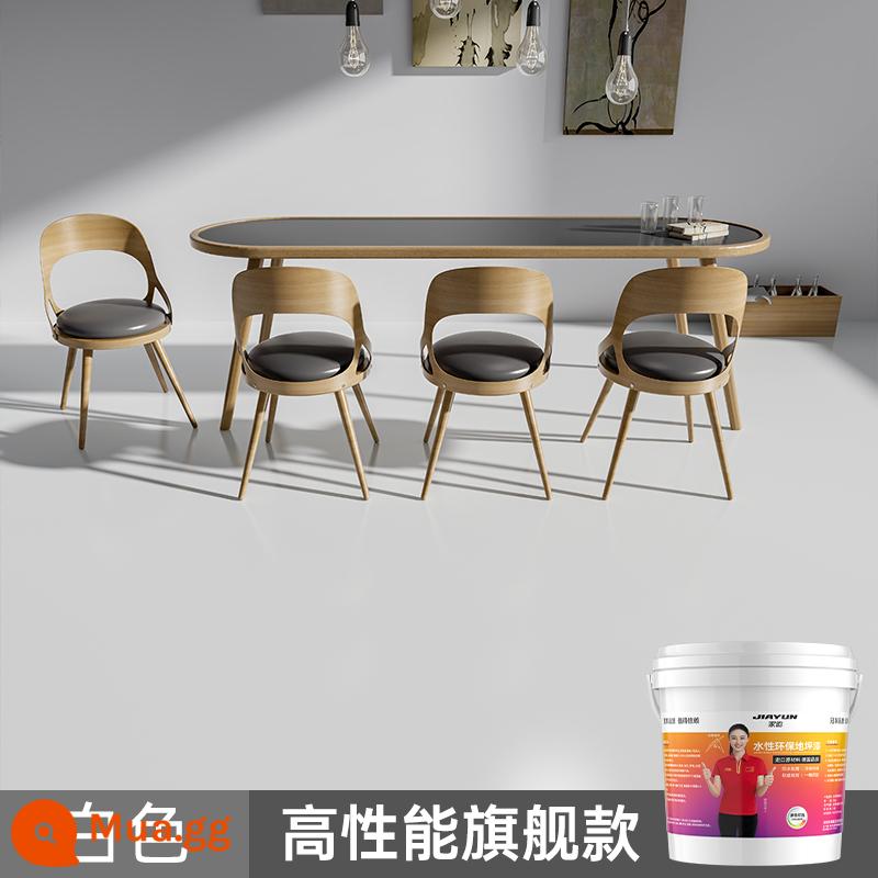 Sơn sàn epoxy gốc nước ba trong một sơn sàn xi măng chống thấm nước tự san phẳng sơn sàn trong nhà và ngoài trời hộ gia đình - Màu trắng [mẫu hàng đầu hiệu suất cao] [bù túi da/công cụ miễn phí]