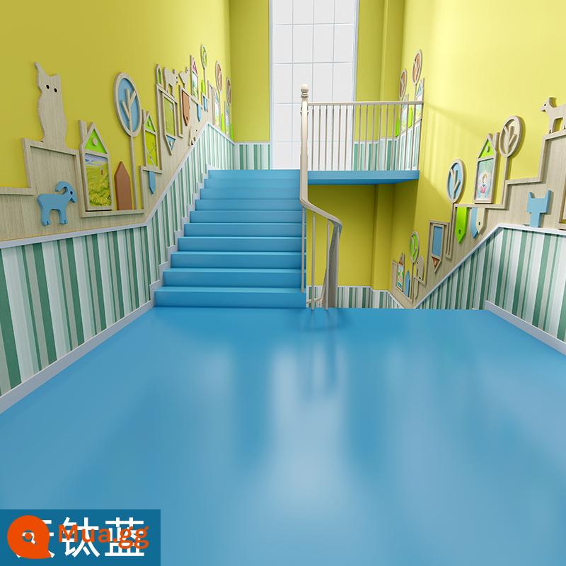 Sơn sàn epoxy gốc nước ba trong một sơn sàn xi măng chống thấm nước tự san phẳng sơn sàn trong nhà và ngoài trời hộ gia đình - Sky Blue [Mẫu hiệu suất cao] [Bù túi da/Công cụ miễn phí]