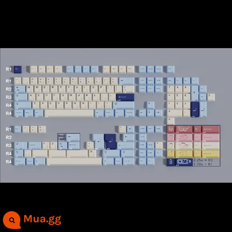 【ZD】Bàn phím cơ tùy chỉnh Milkyway MW-Sogurt Yogurt Sublimation Keycap - Bộ hoàn chỉnh MW-Sogurt