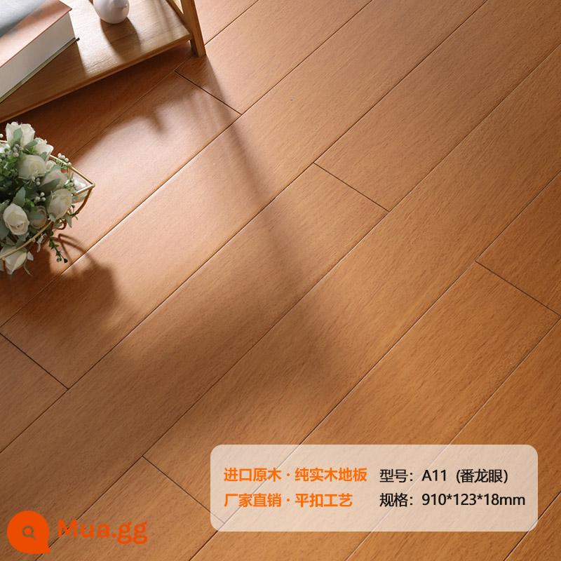 Longyan Diamond Teak Oak Sàn gỗ nguyên khối Nhà máy bán hàng trực tiếp Hạt gỗ màu xám Phòng ngủ gia đình Thân thiện với môi trường - Gỗ tếch A11 910*123*18