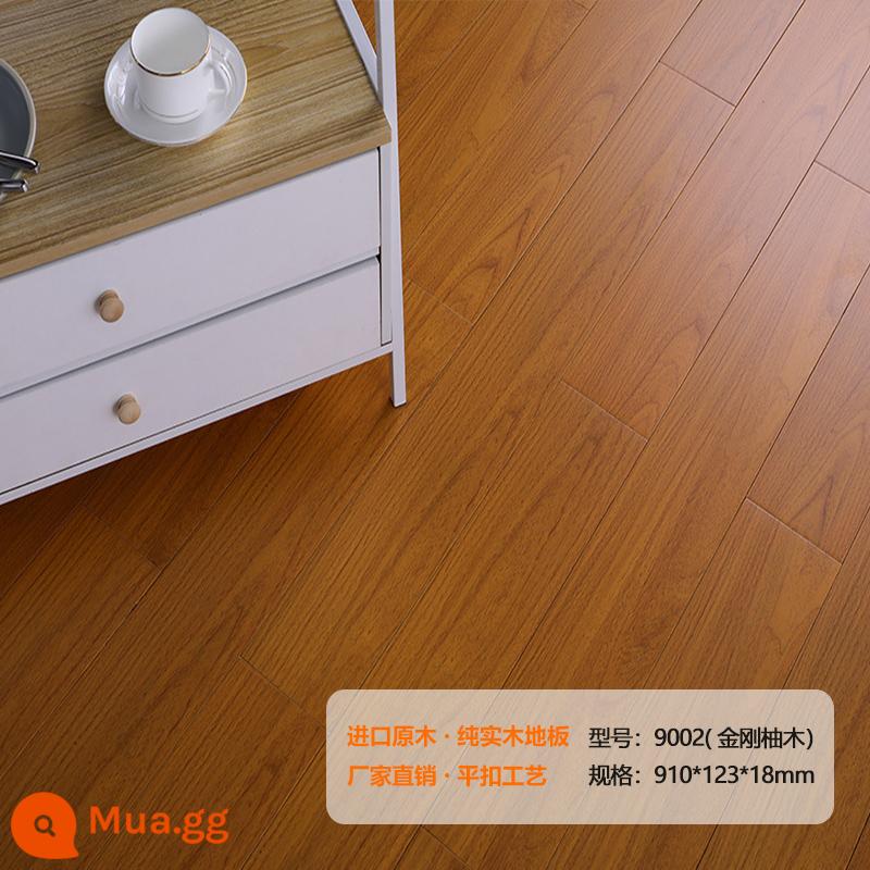 Longyan Diamond Teak Oak Sàn gỗ nguyên khối Nhà máy bán hàng trực tiếp Hạt gỗ màu xám Phòng ngủ gia đình Thân thiện với môi trường - Gỗ tếch King Kong 9002