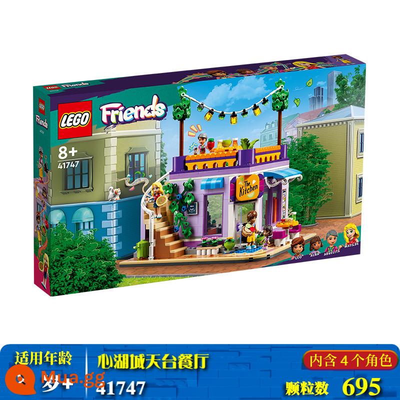 Lego Bé Gái Lắp Ráp Khối Xây Dựng Đồ Chơi Nhà Hàng Bạn Bè Công Chúa Elsa Frozen Disney Lâu Đài Quà Tặng - Phòng ăn trên sân thượng Heart Lake City