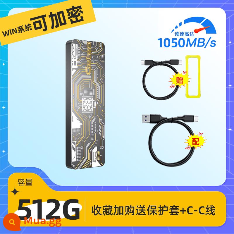 ổ cứng di động thể rắn coolfish ssd ổ cứng thể rắn di động usb3.1 tốc độ cao 1t máy tính Mac gắn ngoài dung lượng lớn điện thoại di động Android typec ổ đĩa flash thể rắn di động mini - G10 (512G) đọc 1050 MB/giây