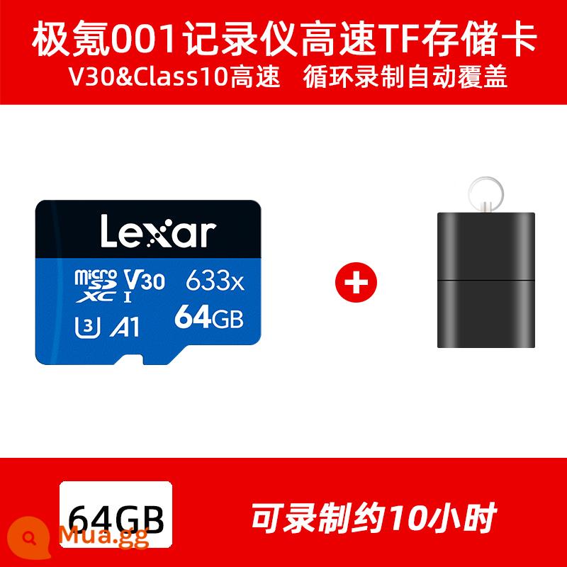 Thẻ nhớ Lexar 64g xciv30 u3 cực krypton 001 geek lái xe đầu ghi lưu trữ thẻ tf thẻ sd - Đầu đọc thẻ Lexar 64G XCIV30 U3+