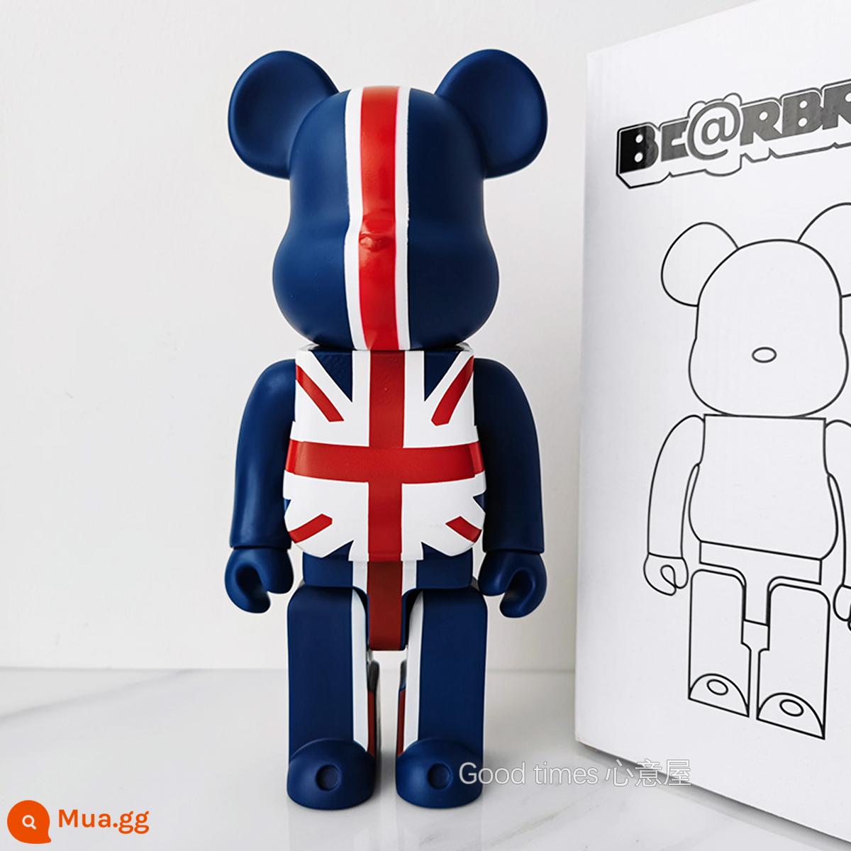 Bearbrick lưới đỏ bạo lực gấu búp bê trang trí phòng khách xây dựng mô hình khối búp bê gấu dâu tây gấu mù hộp quà tặng - màu vàng huỳnh quang