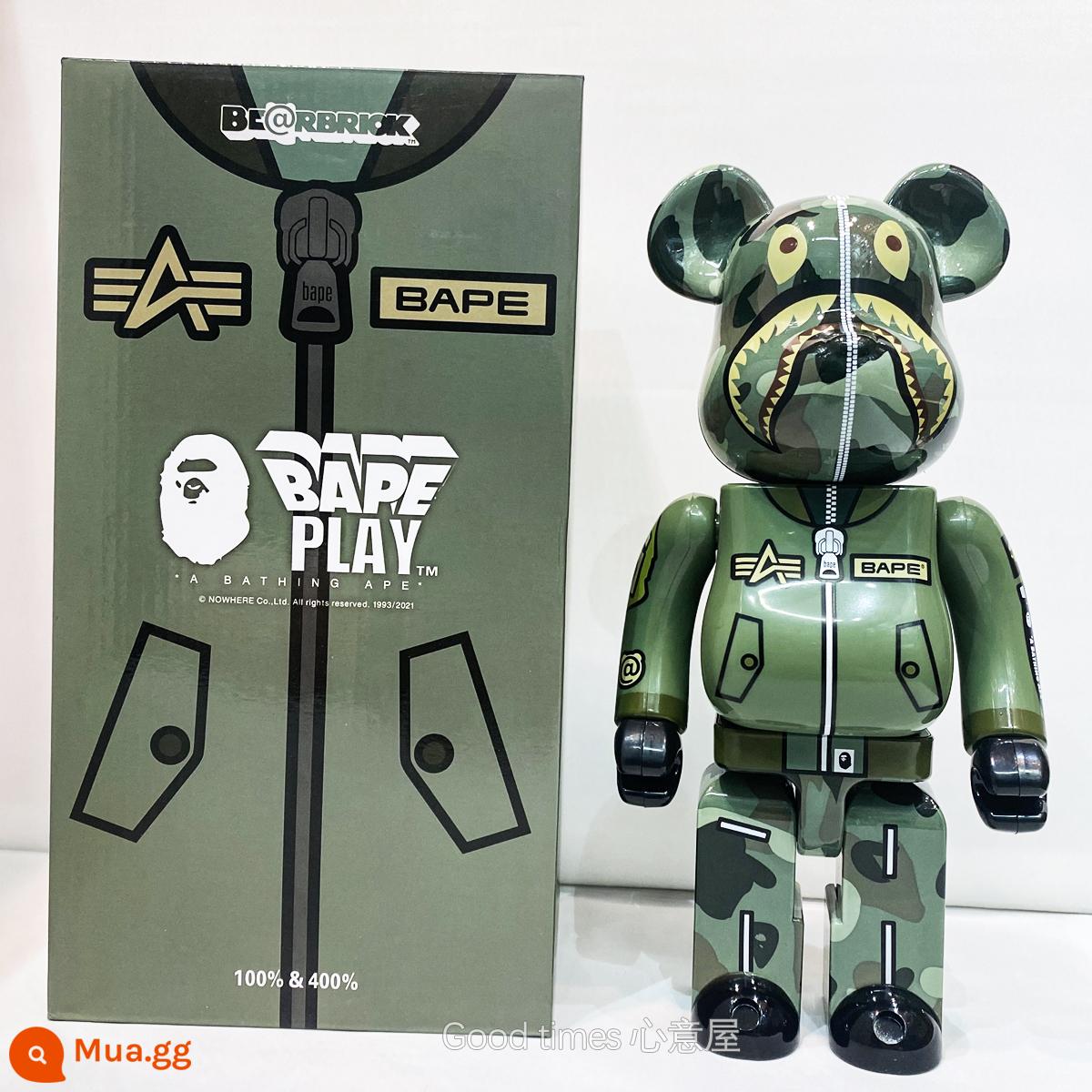 bearbrick bạo lực gấu thủy triều chơi mạ điện khối xây dựng gấu trang trí phòng khách nghệ thuật mô hình búp bê búp bê thủy triều mù hộp - sữa