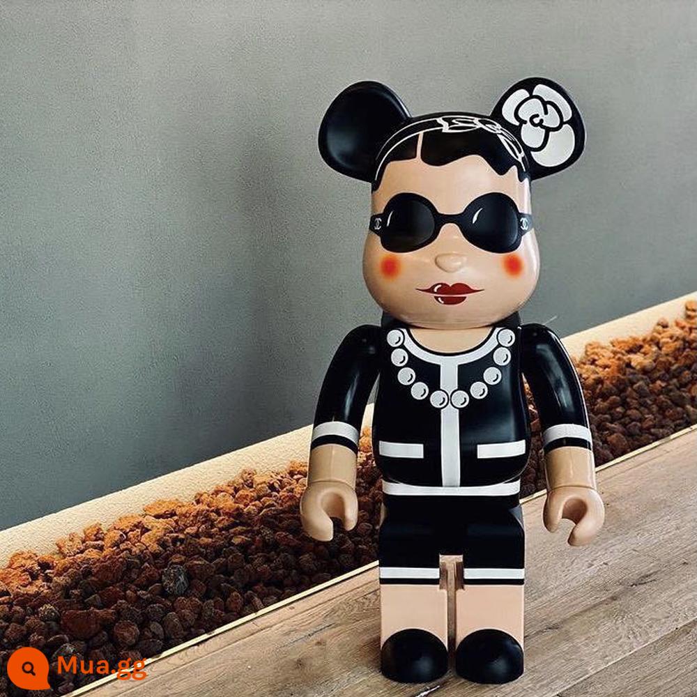 bearbrick bạo lực gấu thủy triều chơi mạ điện khối xây dựng gấu trang trí phòng khách nghệ thuật mô hình búp bê búp bê thủy triều mù hộp - Bà Thơm (bản cao cấp có khớp bấm)