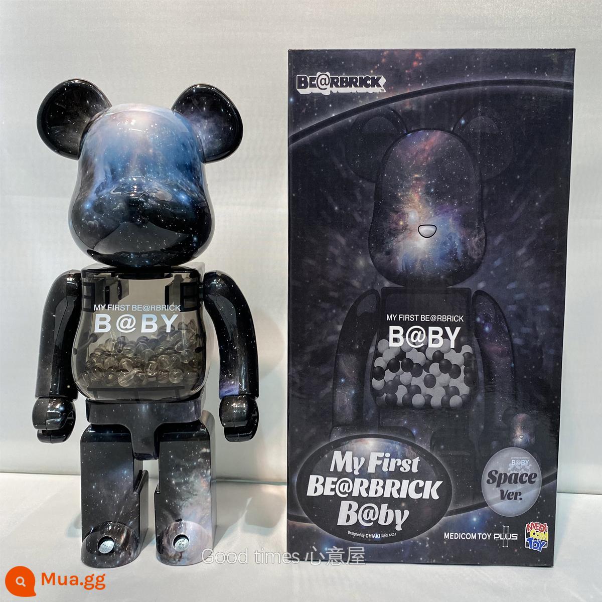 Bearbrick400% bạo lực gấu khối xây dựng gấu trang trí phòng khách mô hình trang trí búp bê Van Gogh búp bê triều chơi gấu - Qianqiu Starry Sky (phiên bản cao cấp với một khớp tạo ra âm thanh lách cách)