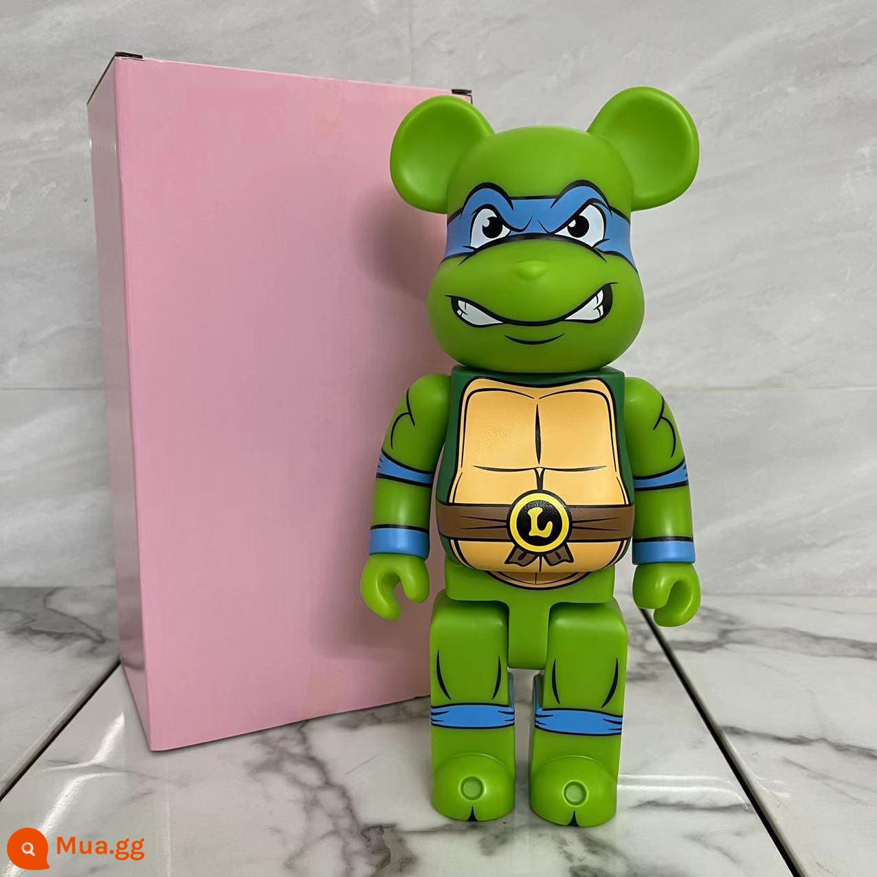 Bearbrick lưới đỏ bạo lực gấu búp bê trang trí phòng khách xây dựng mô hình khối búp bê gấu dâu tây gấu mù hộp quà tặng - Ninja Rùa Leo