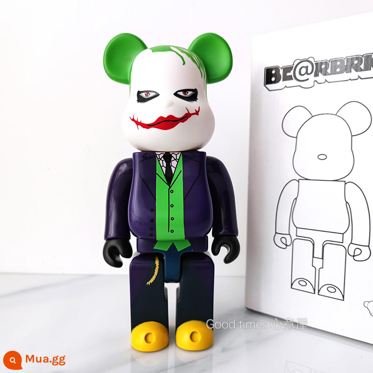 Bearbrick lưới đỏ bạo lực gấu búp bê trang trí phòng khách xây dựng mô hình khối búp bê gấu dâu tây gấu mù hộp quà tặng - thằng hề