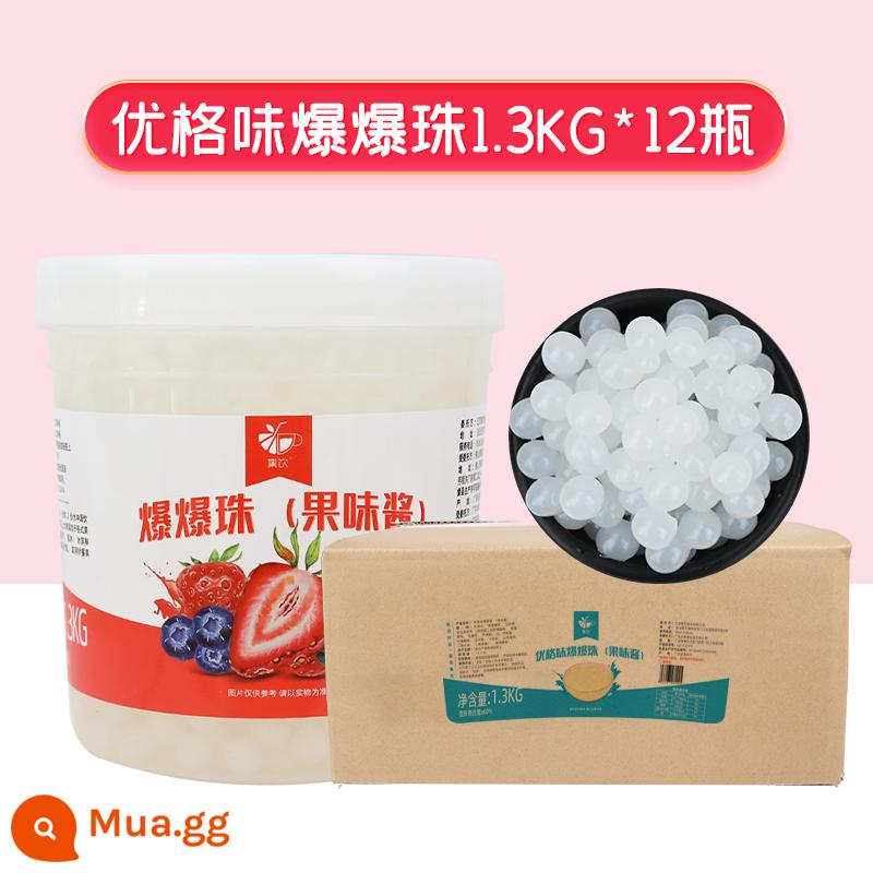 Full box 12 chai*1.3kg bộ sưu tập lưới uống hạt popping đỏ đóng thùng trứng popping trái đào ngon ngọt câu cá trái cây popping hạt thương mại - Vị sữa chua Jiyin (hộp 12 chai*1)