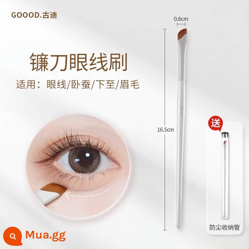 Goody Sickle Eyeliner Brush Eyeshadow Blade Brush Chi tiết cọ Bàn chải lông mày góc cạnh Kem che khuyết điểm dưới mí mắt cho cọ trang điểm tằm - Cọ kẻ mắt hình liềm [Lựa chọn mù cho người mới bắt đầu] (Thanh trắng)