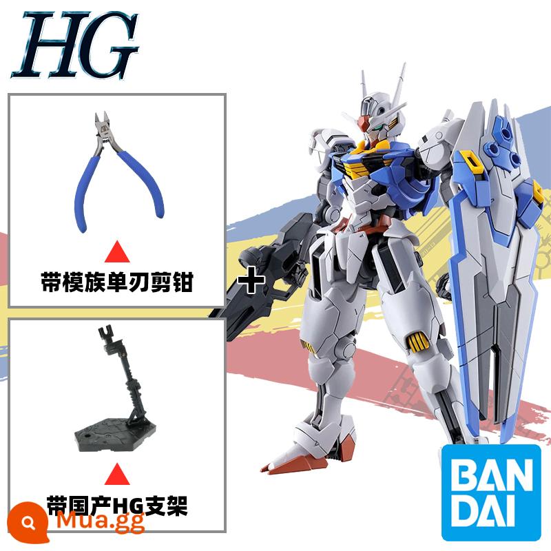 Bandai HG 1/144 Mercury Của Phù Thủy Thần Gió Gundam Nhân Vật Chính Máy Lắp Ráp Trên Không Mô Hình - Kéo cắt một lưỡi có khuôn + giá đỡ HG nội địa màu đen