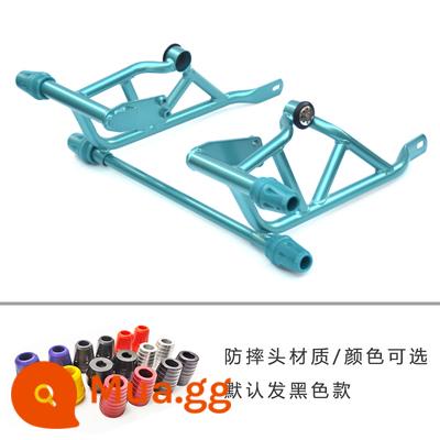 Thích hợp cho gió xuân NK250 sửa đổi ốp lưng chống rơi thanh nước lưới biển số khung kính chắn gió phía sau kệ - Thanh màu xanh đôi lò xo đầu cao su màu xanh