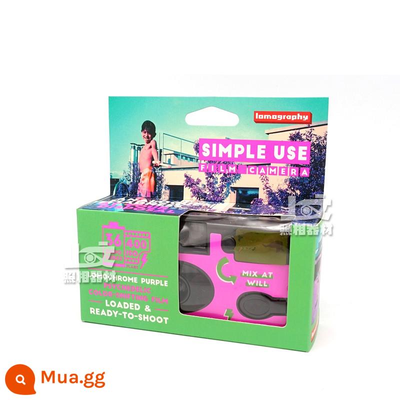 Máy ảnh phim màu LOMOGRAPHY 135 máy ảnh không dùng một lần đi kèm với 36 phim có thể hoán đổi cho nhau - Phim hoán đổi tông màu tím LOMO flash ngày 22/11