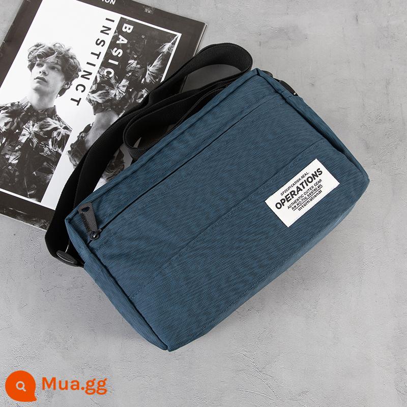 Túi đeo vai hợp thời trang Nhật Bản Men Casual Food Túi Crossbody Túi thời trang Phiên bản tối giản của Hàn Quốc của Túi Messenger Ins - màu xanh da trời