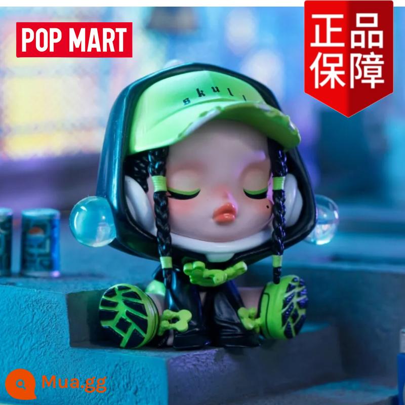 Bubble Mart SKULPPANDA Night City Series Mô Hình Thiền Định Quà Tặng Trang Trí Xu Hướng Mù Hộp Búp Bê - Kẻ lang thang thành phố về đêm