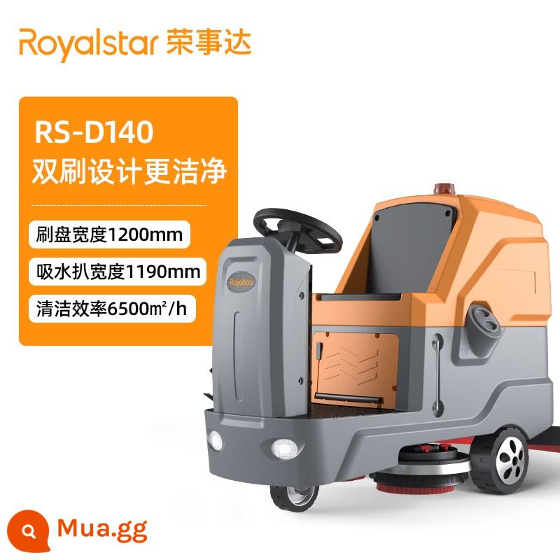 Nhà máy Royalstar Máy giặt sàn công nghiệp Loại đẩy thương mại Sử dụng xưởng Kho Trung tâm mua sắm Xe tải giặt sàn điện - Model RS-D140 không cần bảo trì - tấm chải bình chứa nước được nâng cấp hoàn toàn