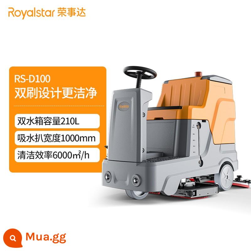 Nhà máy Royalstar Máy giặt sàn công nghiệp Loại đẩy thương mại Sử dụng xưởng Kho Trung tâm mua sắm Xe tải giặt sàn điện - Model RS-D100 không cần bảo trì - dung tích bình chứa nước gấp đôi lên tới 210L