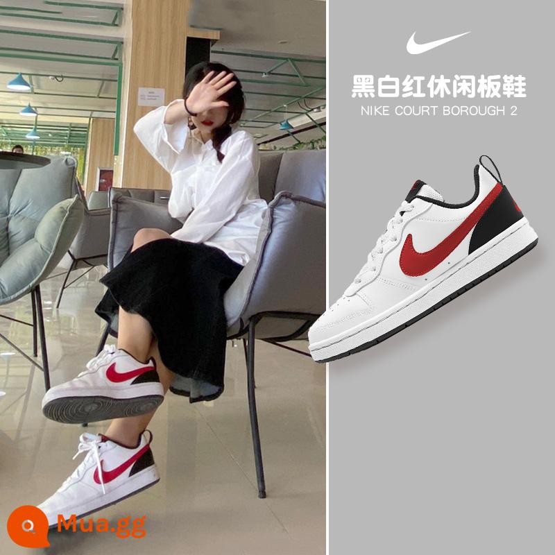 Giày nữ Nike Nike aj chính thức hàng đầu mới màu đỏ chính hãng Air Force One giày thể thao mùa đông giày thường - BQ5448-110/Giày thể thao trắng móc đỏ