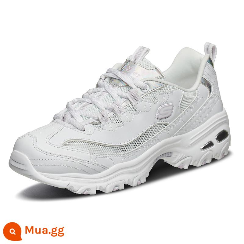 Giày nữ SKECHERS chính thức hàng đầu giày chính hãng mùa đông nữ giày thể thao mới màu đen và trắng da gấu trúc giày da bố - WHT/[Thu Đông]Trắng Thuần/Nữ[66666200]