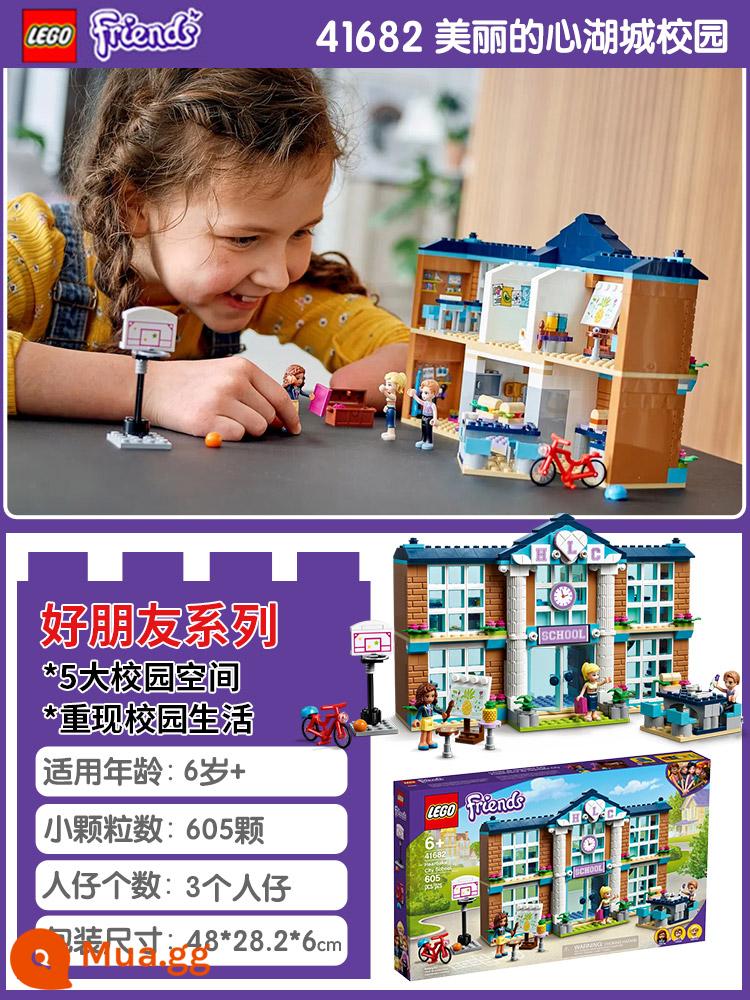 LEGO Lego Building Blocks Bé Gái Series Những Người Bạn Tốt Lâu Đài Disney Đồ Chơi Công Chúa Frozen Elsa - 41682 Cơ sở Beautiful Heart Lake City [6 tuổi trở lên 605 viên]