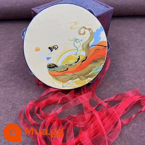 Đôn Hoàng Bay Tambourine Cổ Đạo Cụ Tambourine Hanfu Trẻ Em Cầm Tay Ảnh Trống Ruy Băng Trống Đường Trống Nhạc Cụ Múa - Đôn Hoàng số 4