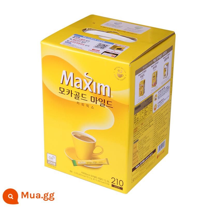 Cà phê bột Maixin Cà phê Hàn Quốc Maxim 100 gói Cà phê hộp vàng Maixin Mocha Hàn Quốc uống liền 3 trong 1 - Cà phê Maixin 2.52kg (210 miếng) Gói đặc biệt