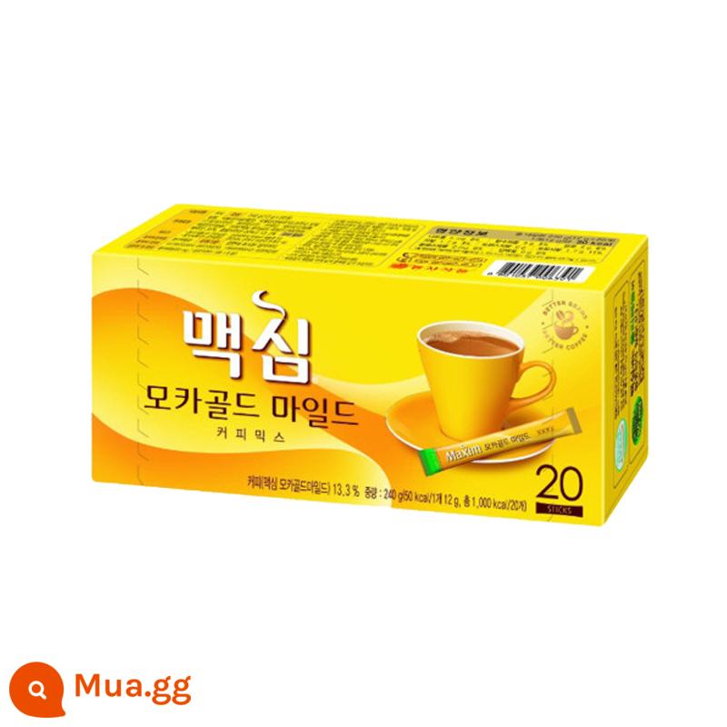 Cà phê bột Maixin Cà phê Hàn Quốc Maxim 100 gói Cà phê hộp vàng Maixin Mocha Hàn Quốc uống liền 3 trong 1 - Cà phê Maixin 240g (20 que)