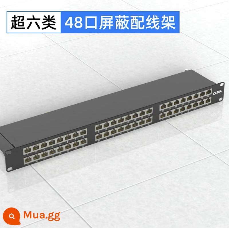 Sáu loại khung phân phối che chắn chống bụi và chống sét cổng 1U48 cat6a siêu năm loại giá nhảy mạng tủ giá quản lý cáp - Cổng loại 6e 1U48