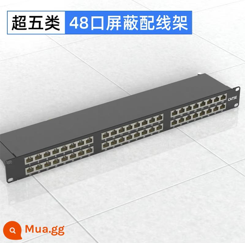 Sáu loại khung phân phối che chắn chống bụi và chống sét cổng 1U48 cat6a siêu năm loại giá nhảy mạng tủ giá quản lý cáp - Cổng loại 5e 1U48