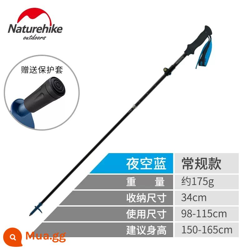 NatureHike ST07 Full Carbon Fiber Five -setectrible Khóa bên ngoài có thể điều chỉnh lại leo núi Off -Road Running Running - Model nâng cấp-Night Sky Blue (98-115CM) (0.2k