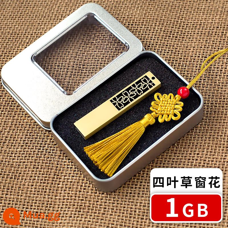 【Chữ miễn phí】 Ổ đĩa flash USB 16g cuộc họp công ty triển lãm quà tặng máy tính đấu thầu dung lượng nhỏ tốc độ cao đặc biệt ổ đĩa flash 16GUSB máy tính sinh viên điện thoại di động vài chữ kim loại tùy chỉnh - 1- Cỏ bốn lá (đóng hộp sắt)