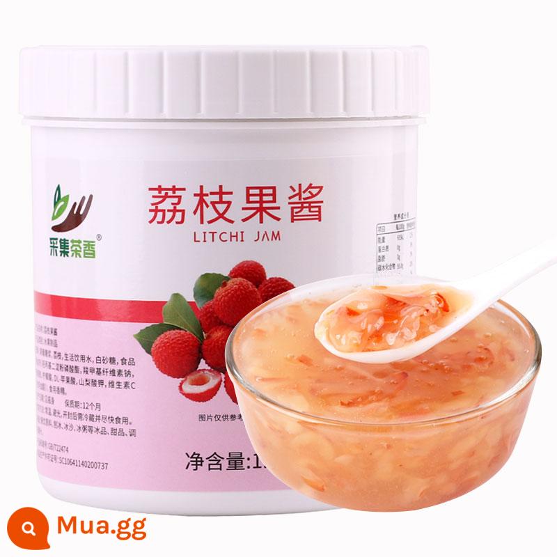 F1.3kg Mứt đào Đào Oolong Crystal Ball Trà hoa quả Cửa hàng nước giải khát Thương mại Nguyên liệu thô Bột hạt Nước sốt - Mứt vải thiều 1.3kg*1 chai