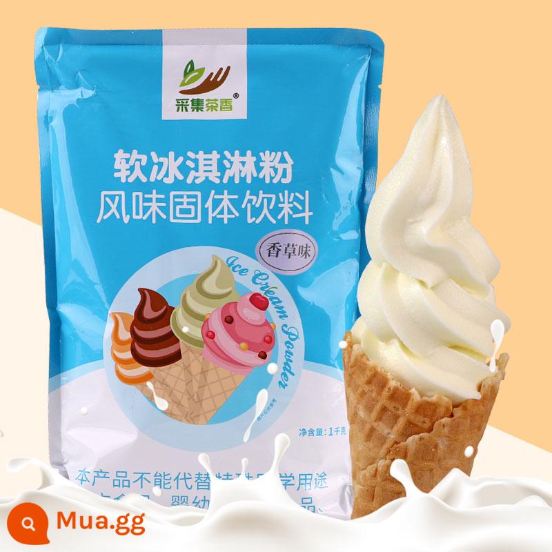 1kg bột làm kem mềm máy làm kem nón sundae thương mại thành phần handmade tự chế đào kem matcha - [Phong cách mới] Hương vani