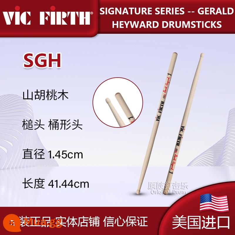 Gậy trống VF trống Vic Firth nhập khẩu Mỹ chuyên nghiệp phổ biến trống jazz trống luyện chữ ký trống búa - Đầu thùng gỗ đặc trưng của SGH