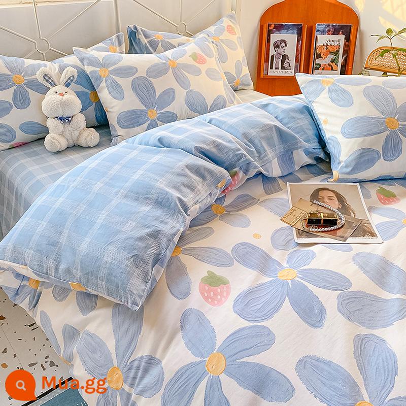 Ins gió cotton nguyên chất vỏ chăn đơn mảnh ký túc xá sinh viên chăn đơn 150x200 ga trải giường cotton vỏ chăn 200x230 mùa hè - BTM tâm trạng nhỏ YJF