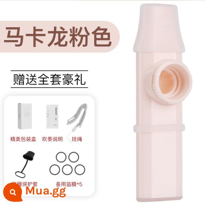 Trình diễn sáo Kazu trình độ sáo kazoo sơ cấp chuyên nghiệp sáo trúc sáo Zuka nhạc cụ đơn giản và tinh chỉnh âm sắc - Tông màu có thể điều chỉnh tinh tế [hồng macaron]