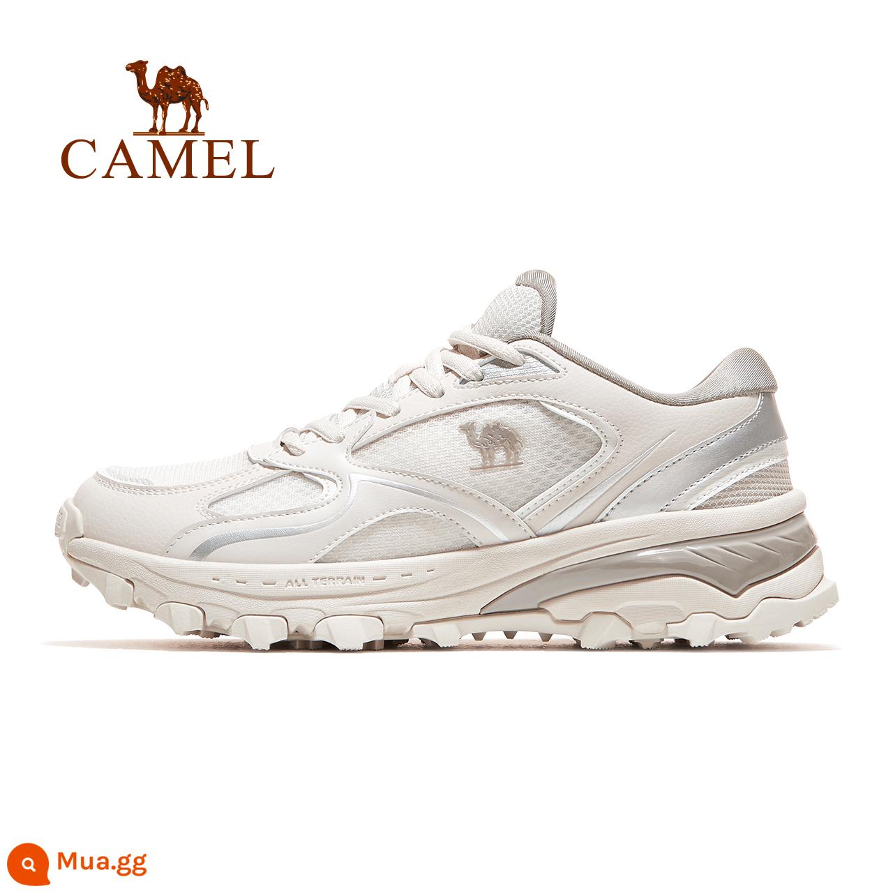 [Trà chiều] Camel sneakers nữ 2023 giày mới retro giày cũ giày thể thao nữ giày thường giày nữ - X23S097017-1, màu trắng bột yến mạch, mẫu dành cho nữ (xuyên lưới)